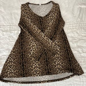 Leopard long sleeve tunic